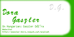 dora gaszler business card